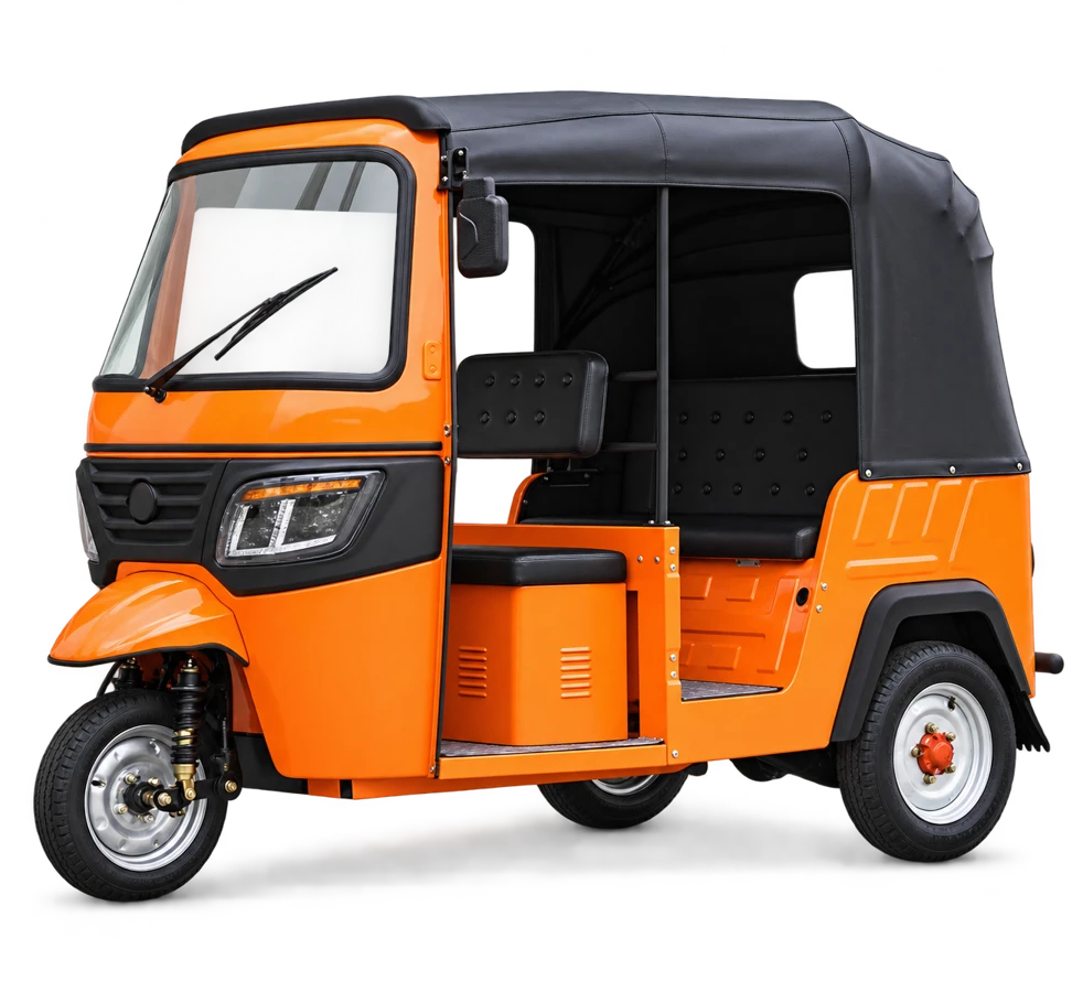 Orange passenger Tuk Tuk